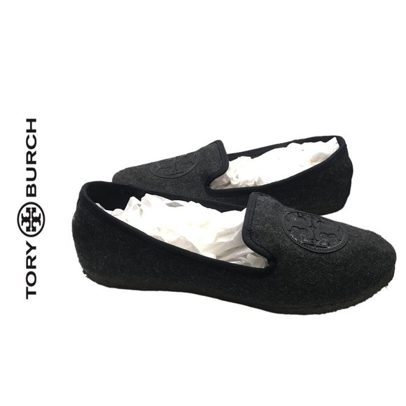 Tory Burch Shoes - TORY BURCH CHARCOAL GREY BILLY SMOKING SLIPPERS Flats! SIZE 8!